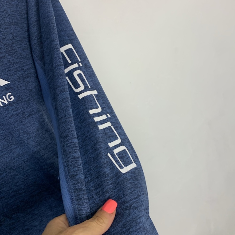 HUK Performance Fishing Blue Long Sleeve Shirt - Picture 4 of 11
